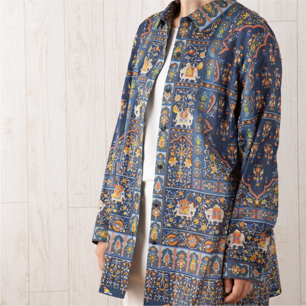 シャツ襟長袖ブラウス　バンガロール