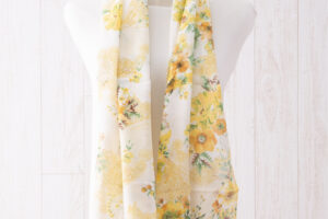 ガーゼチーフ　フラワーレース　イエロー