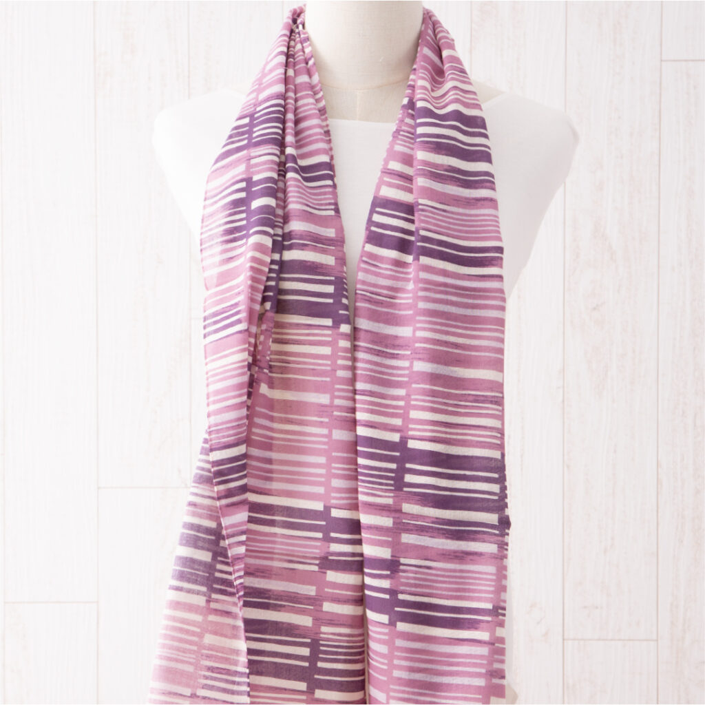 ガーゼチーフ　すだれ　ピンク