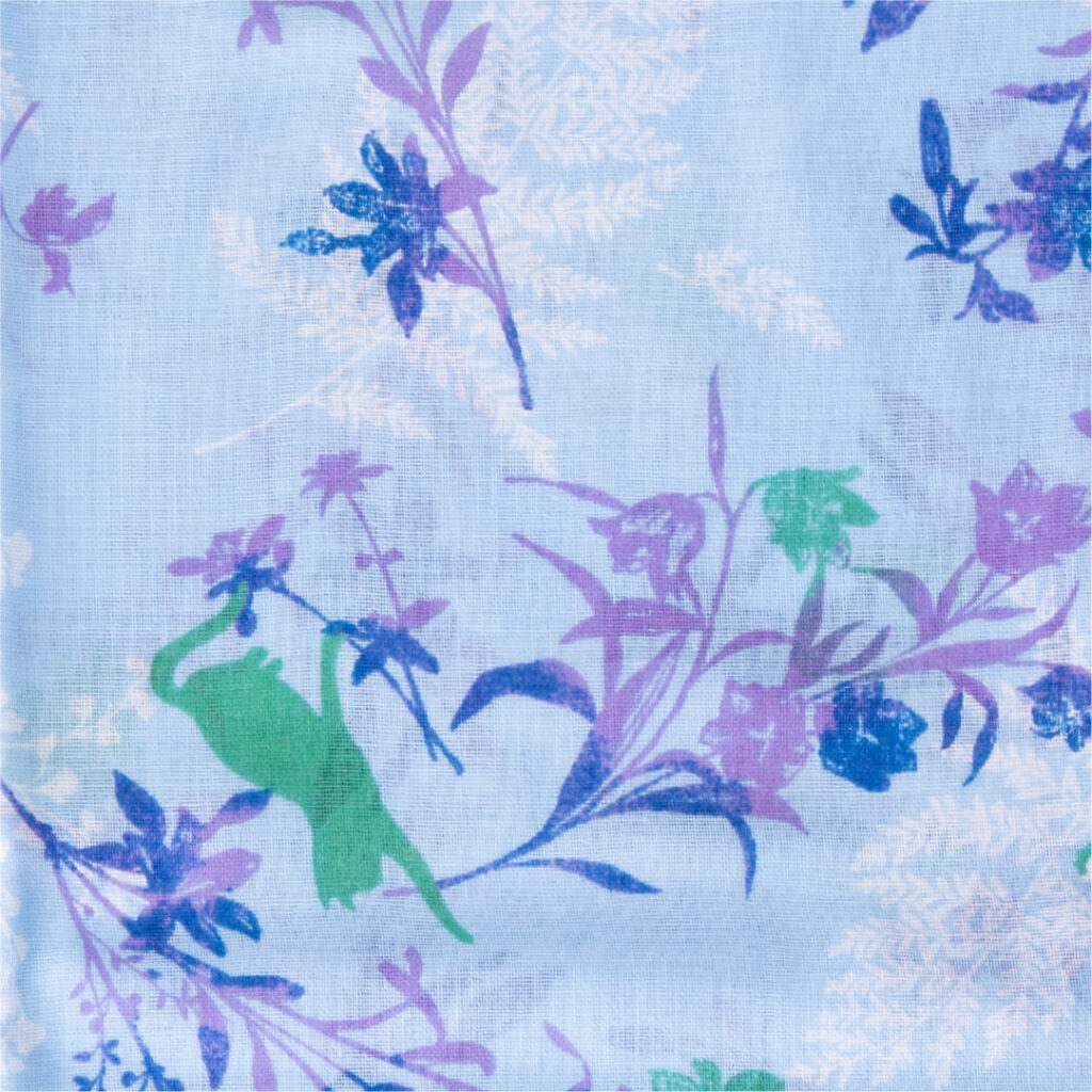 ガーゼチーフ　キャット　ブルー