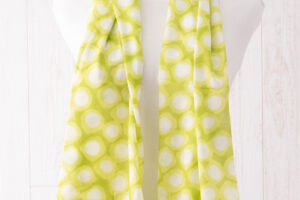 ガーゼチーフ　ドット　グリーン