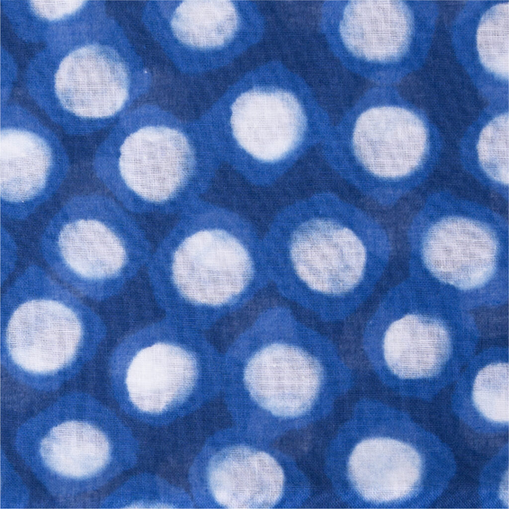 ガーゼチーフ　ドット　ブルー