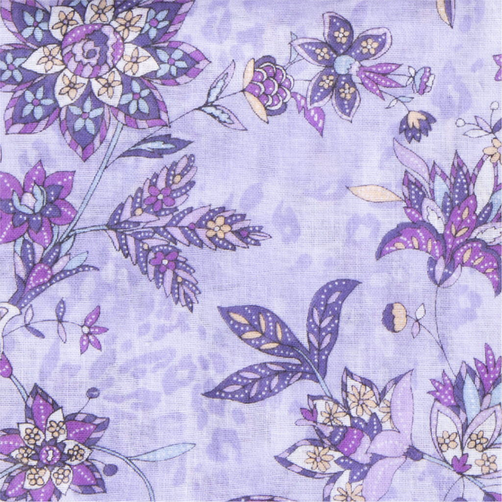 ガーゼチーフ　更紗　パープル