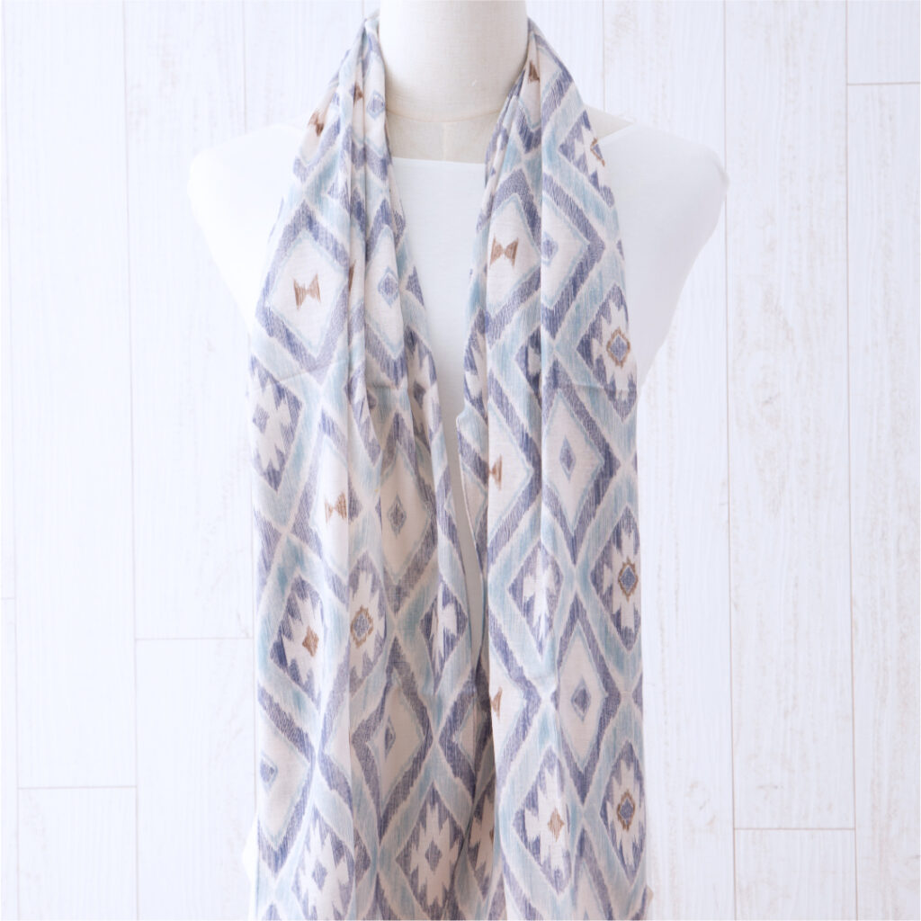 ガーゼチーフ 絣 コン