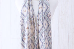 ガーゼチーフ　絣　コン