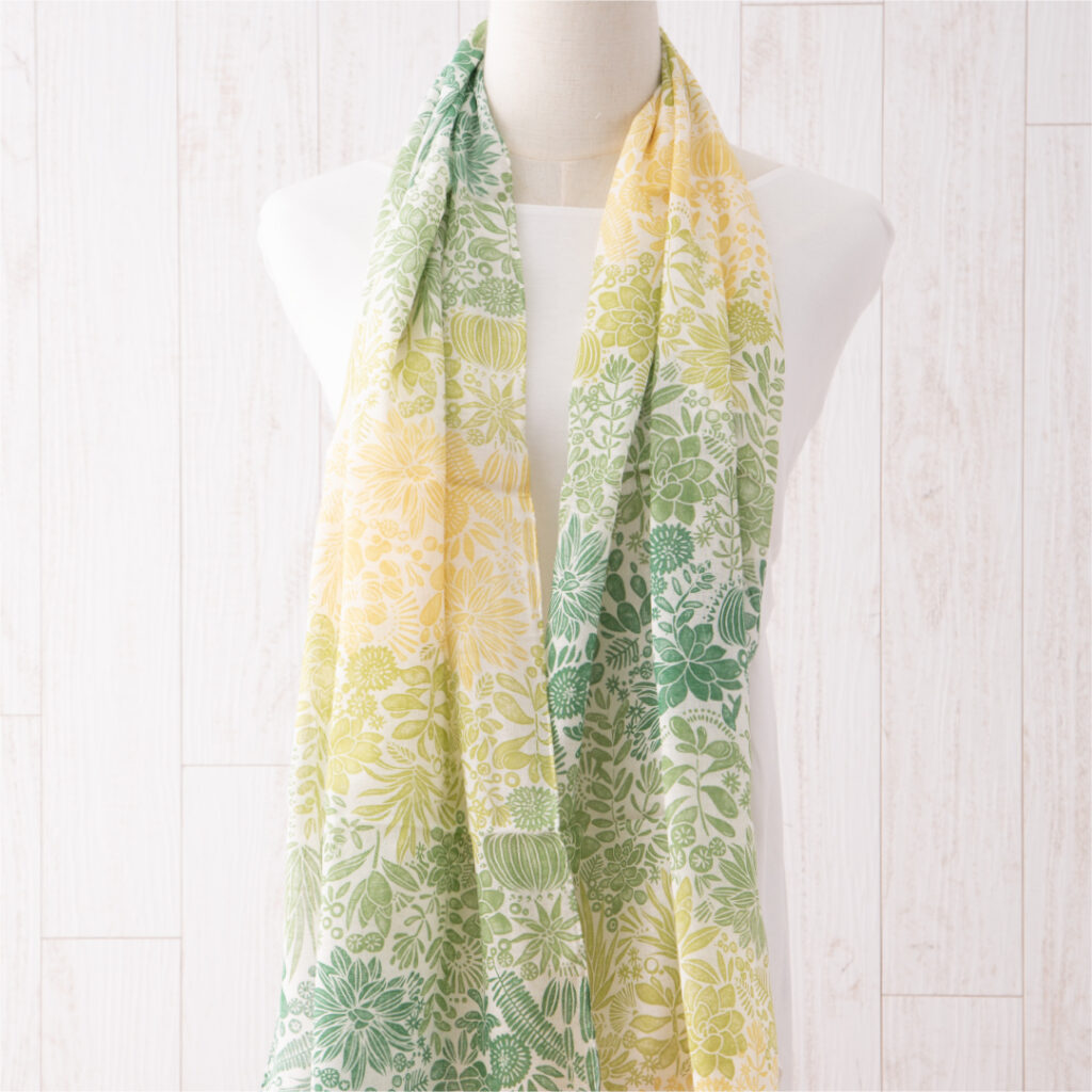 ガーゼチーフ　セダム　グリーン