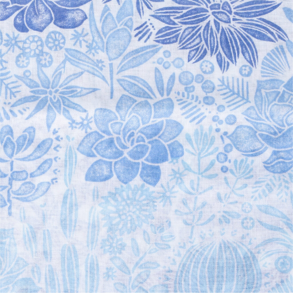 ガーゼチーフ　セダム　ブルー