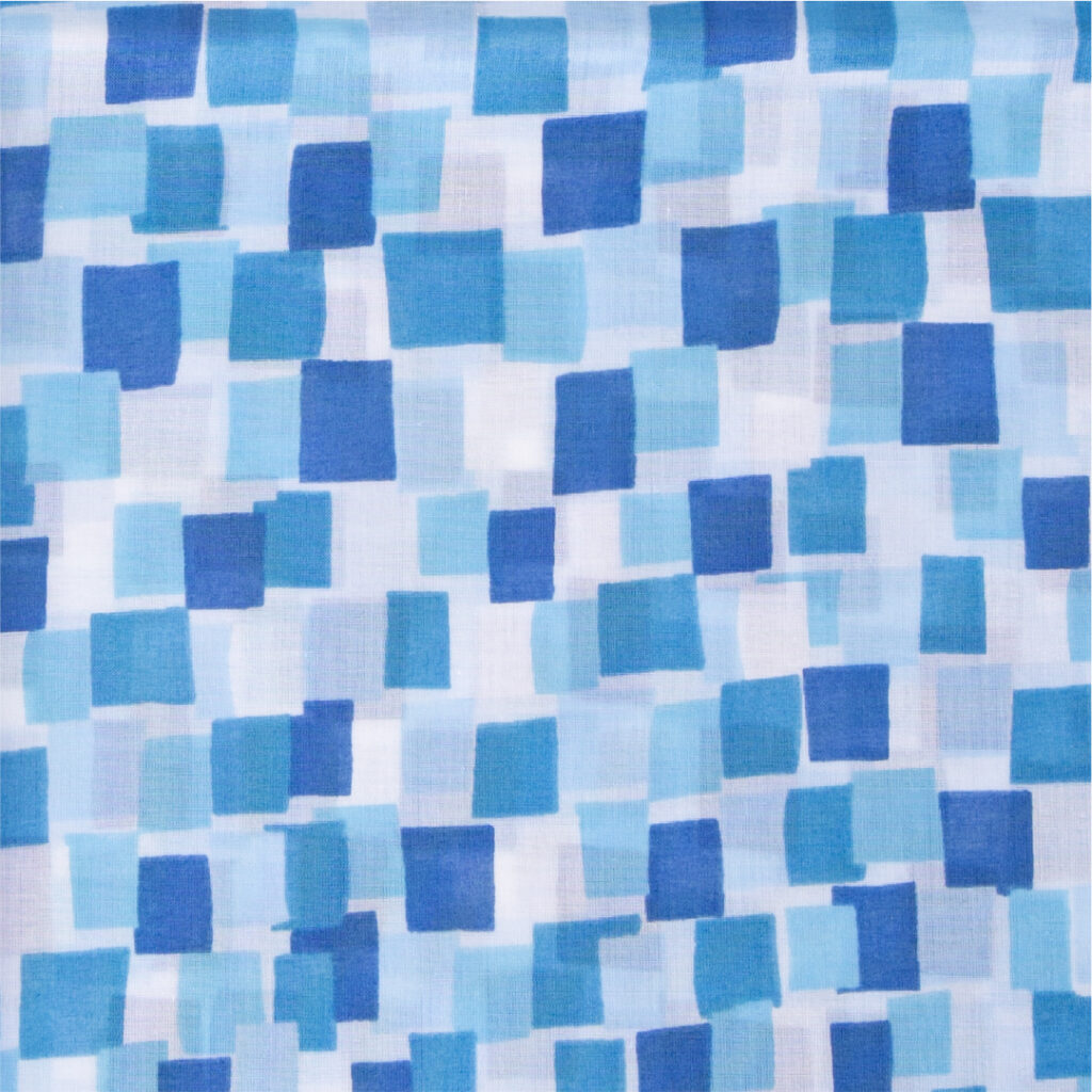 KYOTO BLUE　綿ローンスカーフ　Stone of Waterway(水の路）