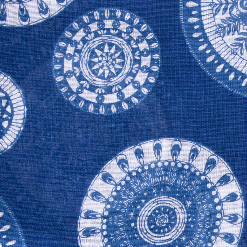 KYOTO BLUE　ガーゼチーフ　水輪（すいりん）
