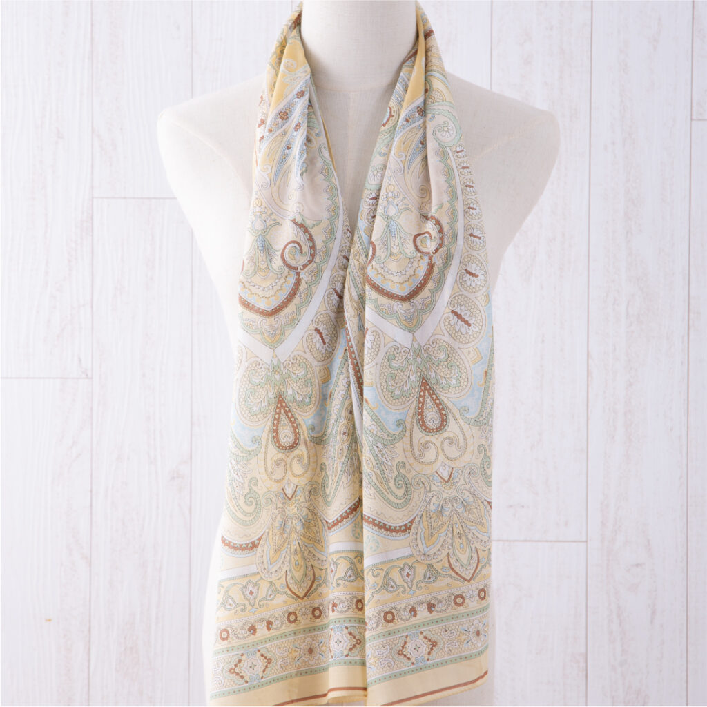 綿ローンロングスカーフ  アブラシュ・ボテ