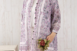 イレギュラーヘム七分袖チュニック　アンカラ