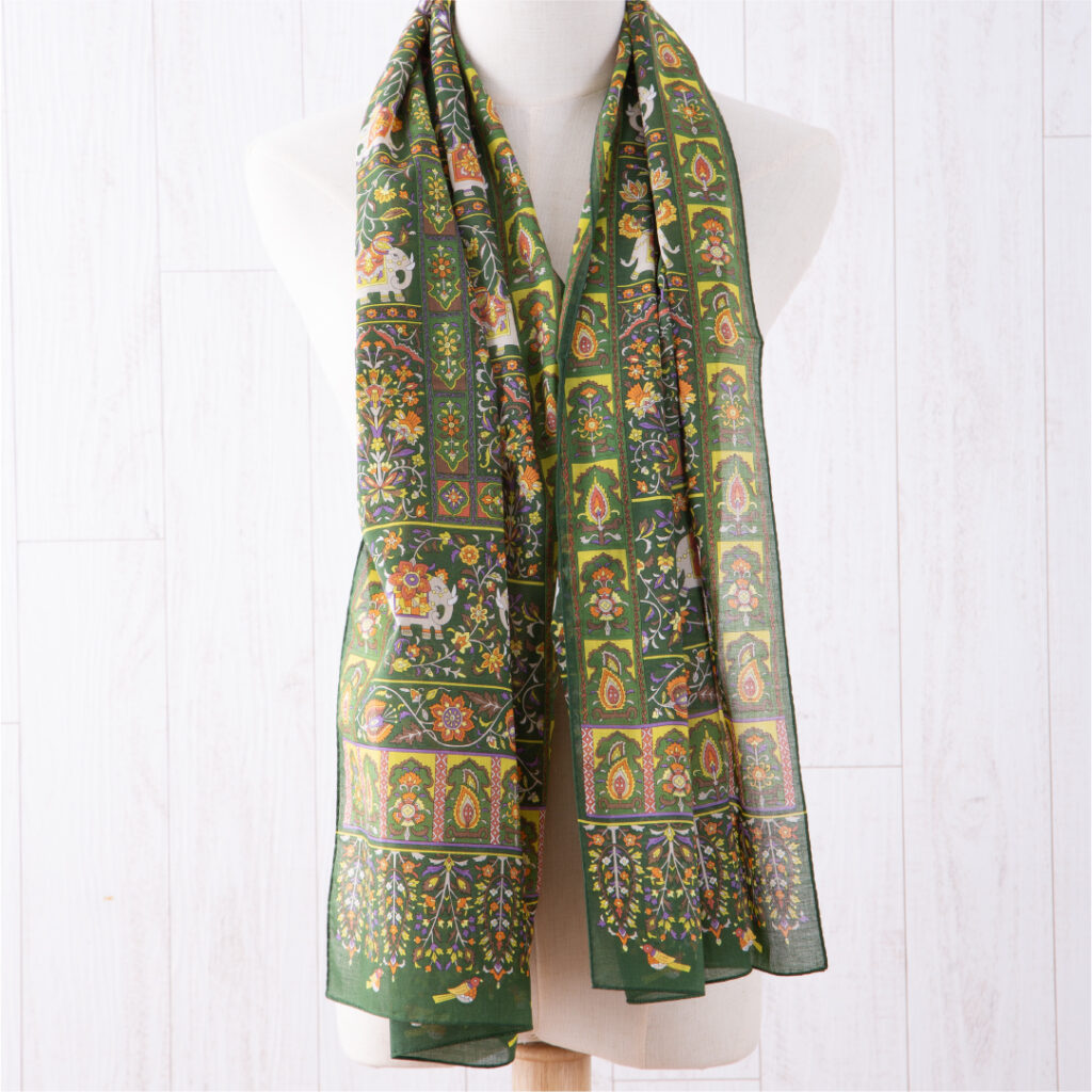 綿ローンロングスカーフ  バンガロール