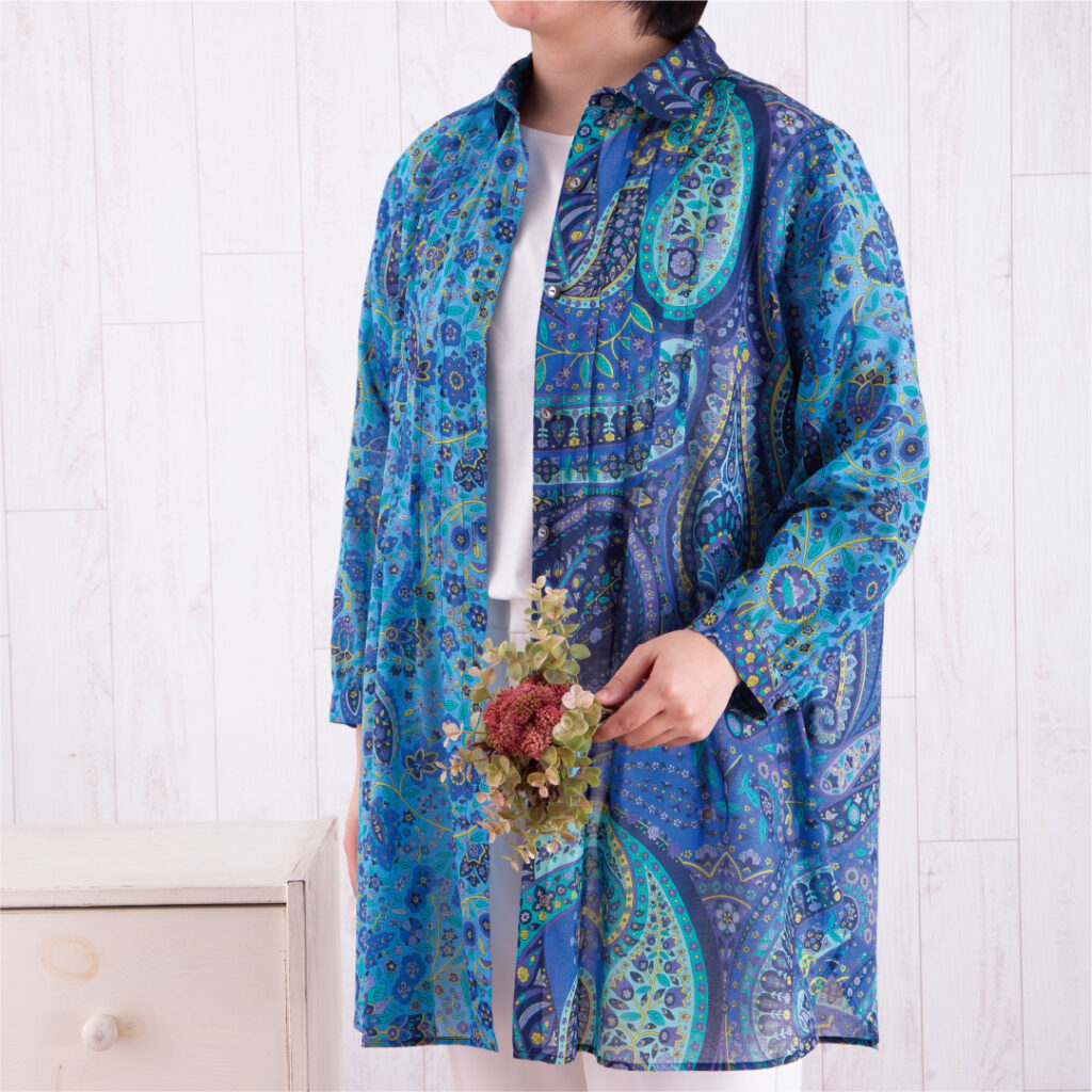 前ピンタックシャツチュニック ゴルボテ