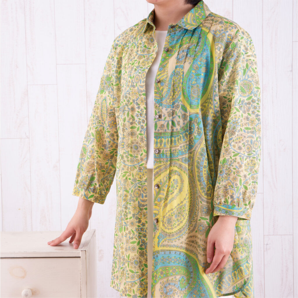 前ピンタックシャツチュニック ゴルボテ