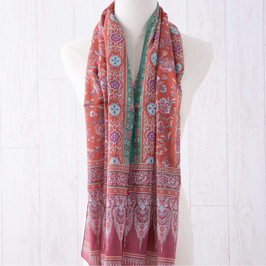 綿ローンロングスカーフ  サモード