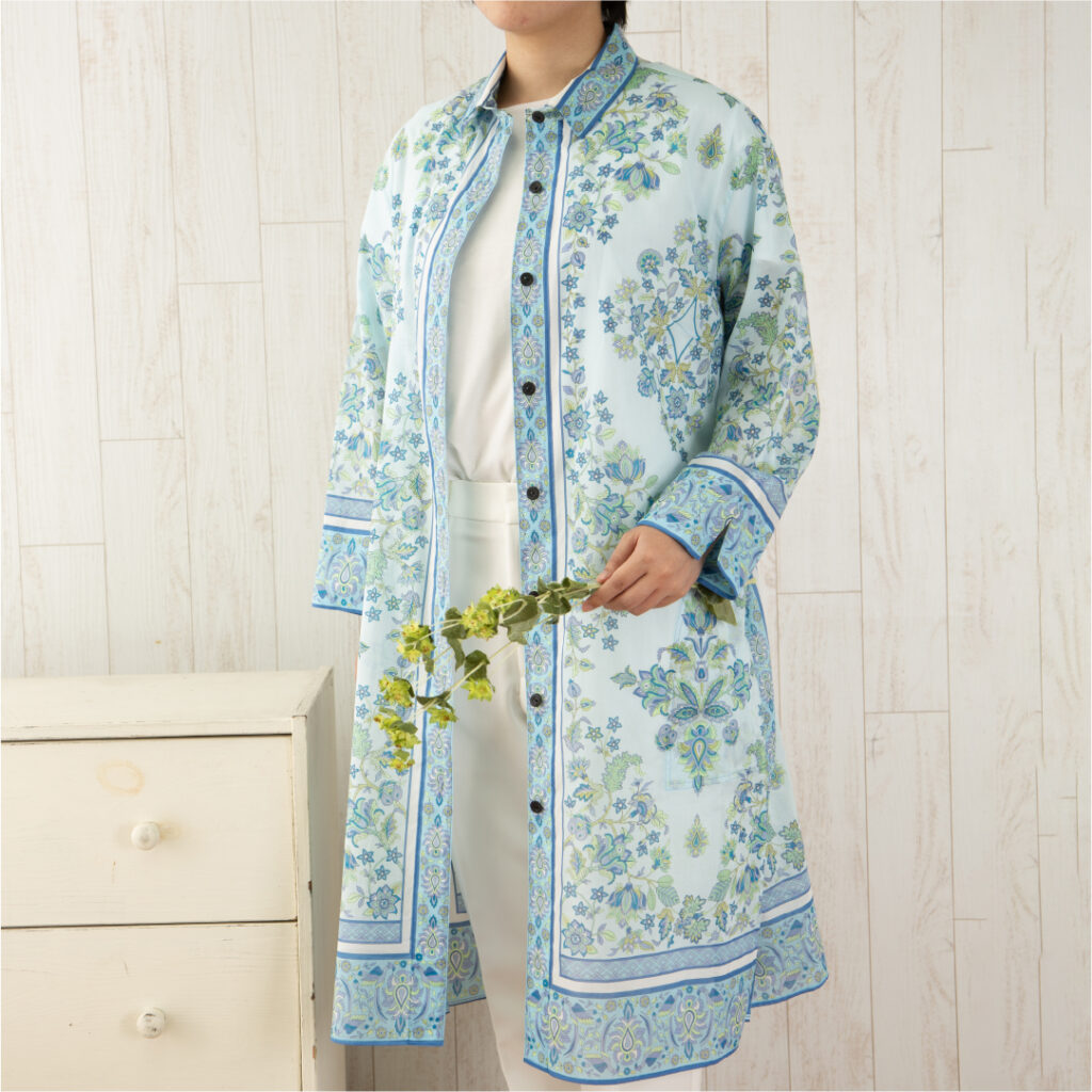 ロングシャツブラウス　ジャワ