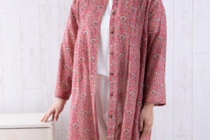 小襟付スタンドタックブラウス　ゴア